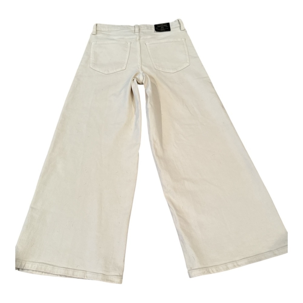 Banana Republic Cream High Rise Wide Leg Crop Jeans Size 26 Modern Minimalist - Picture 3 of 10